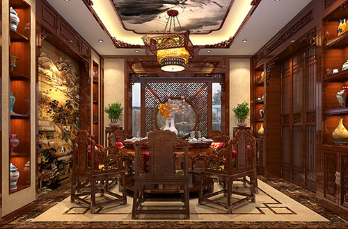 沛县温馨雅致的古典中式家庭装修设计效果图