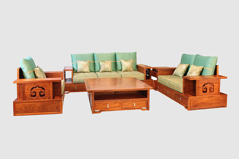 沛县中式实木沙发简直太美了