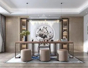 沛县新中式风格茶室如何规划设计